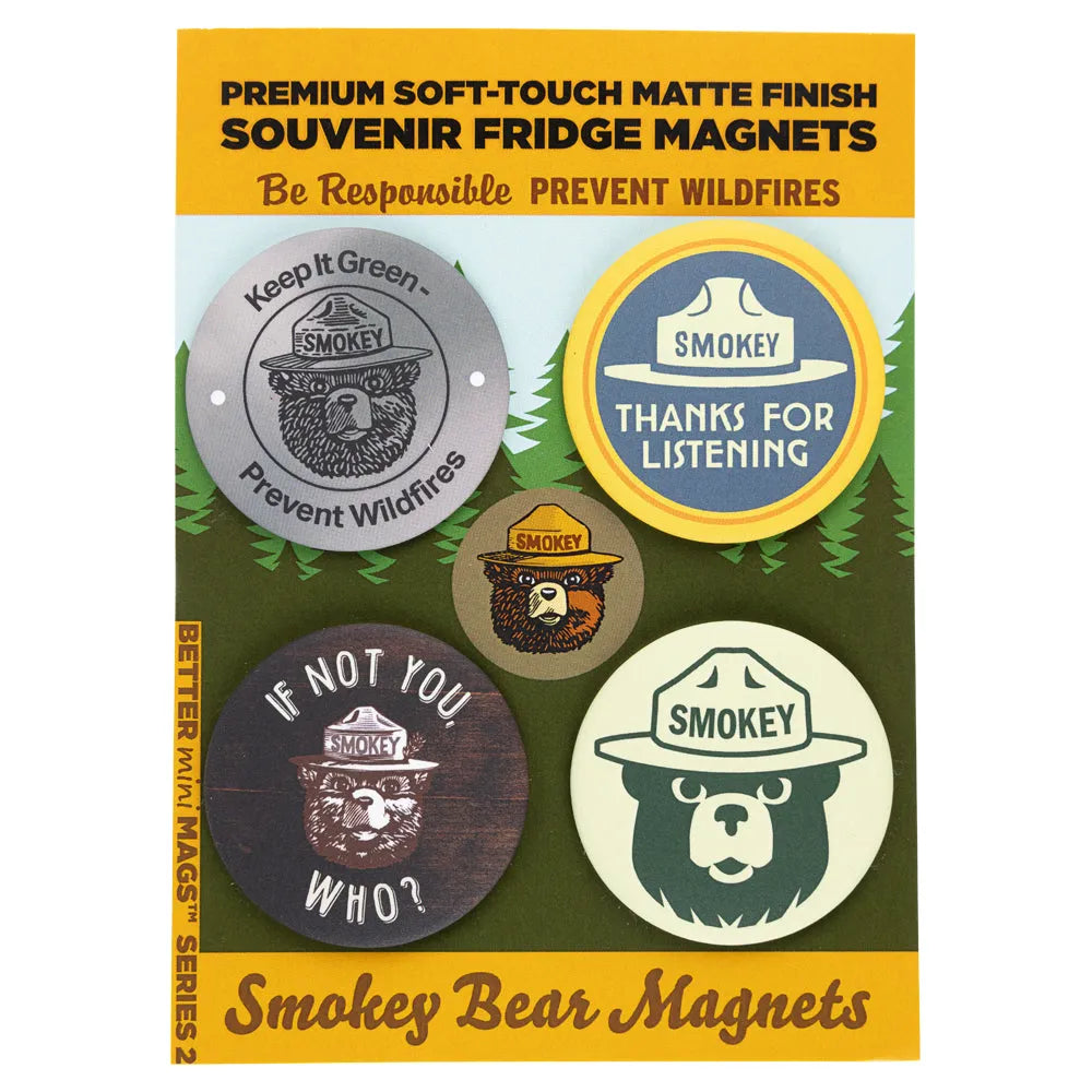 Smokey Bear Round Magnet Set Classic 1