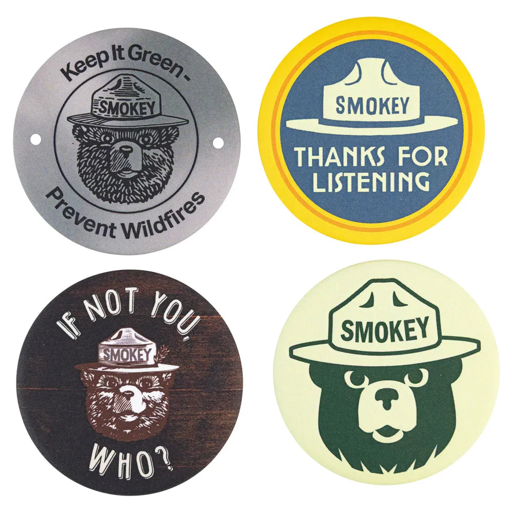 Smokey Bear Round Magnet Set Classic 3