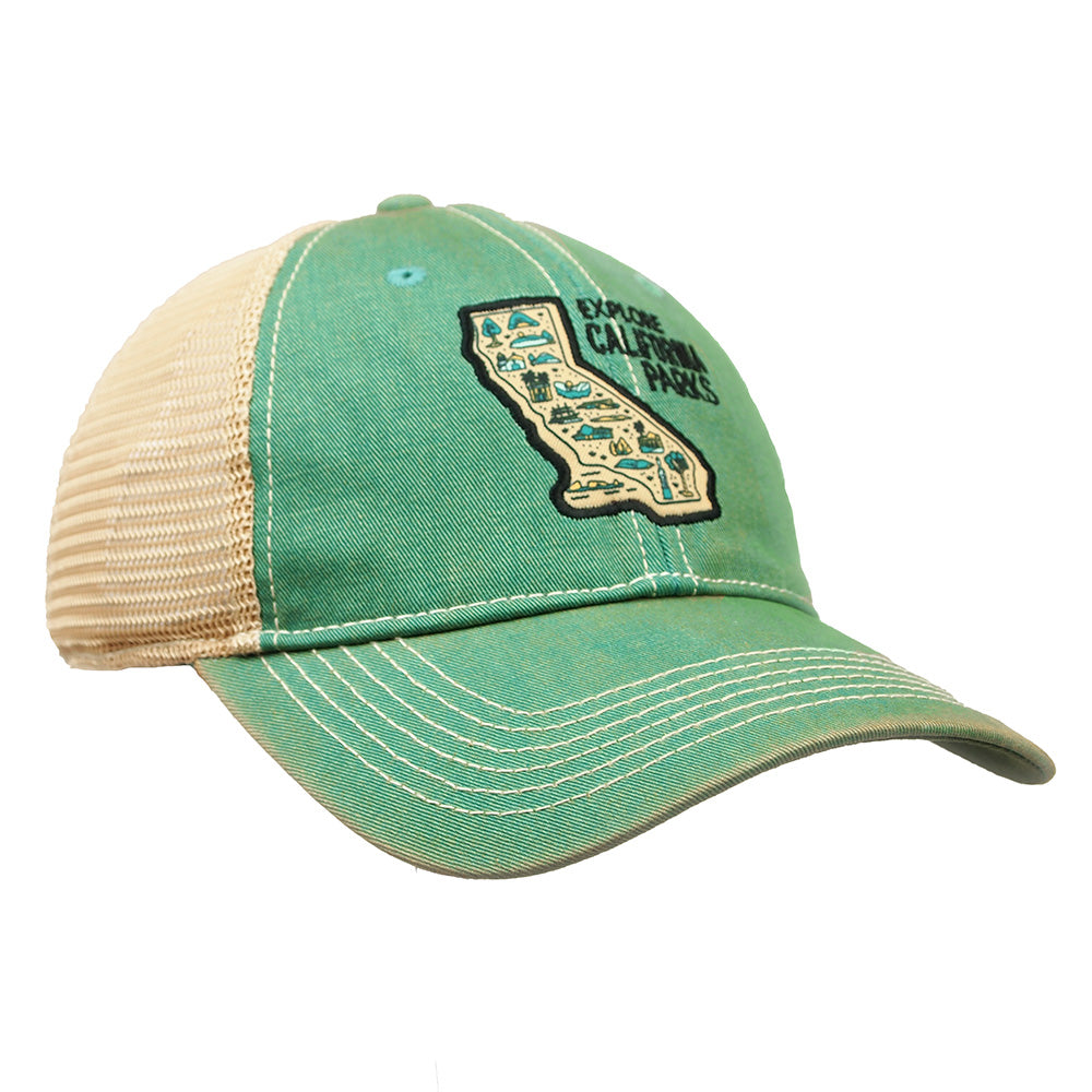 Explore California Parks Mesh-Back Cap on a white background