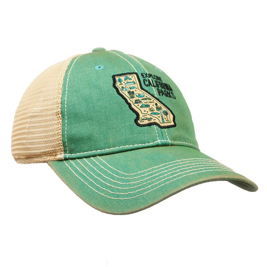 Explore California Parks Mesh-Back Cap on a white background