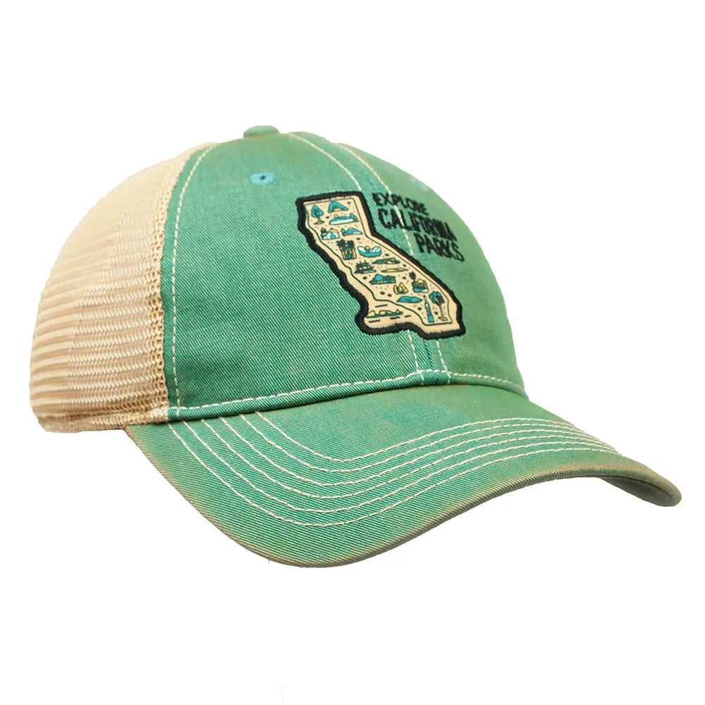 Explore California Parks Mesh-Back Cap on a white background