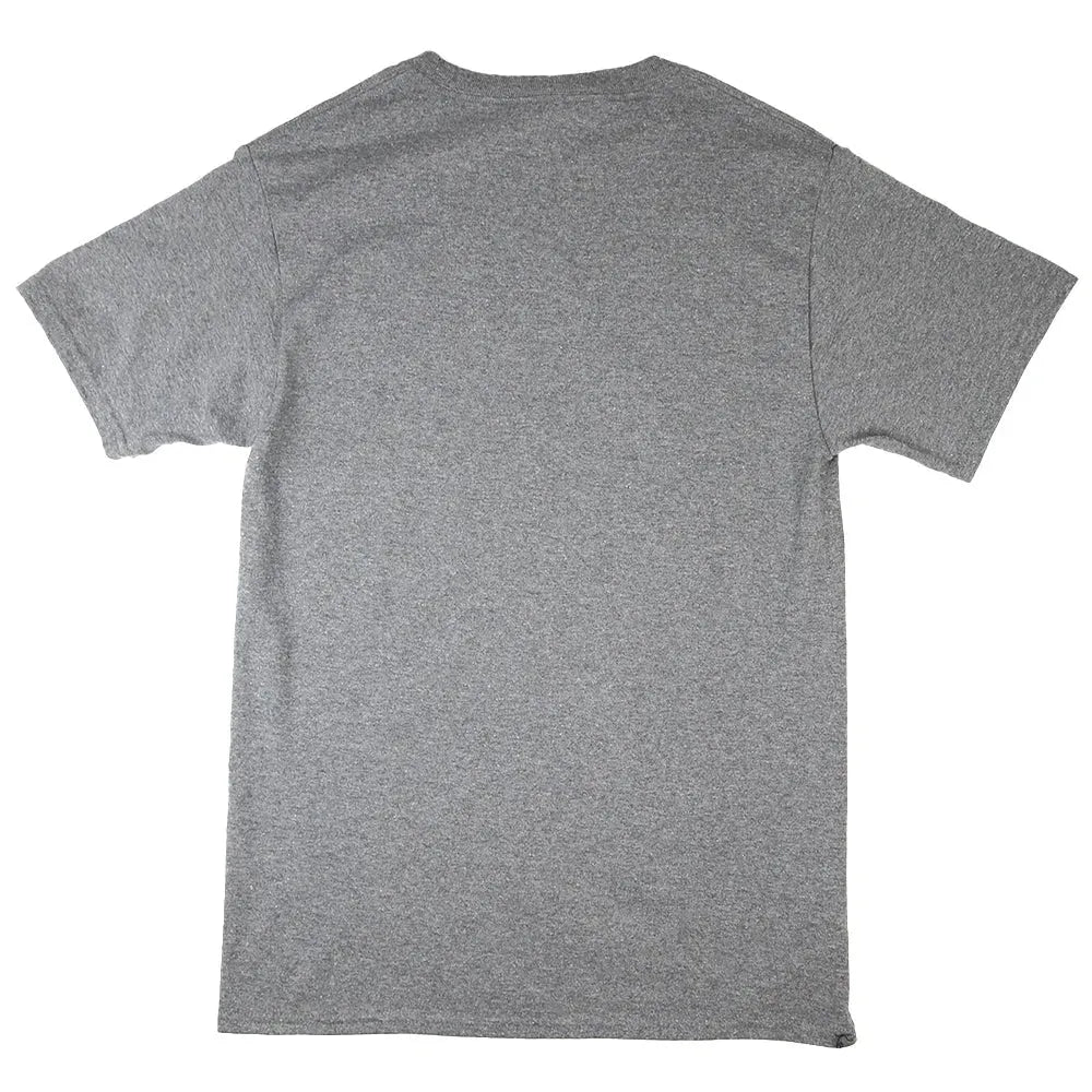 Gray t-shirt back on a white background