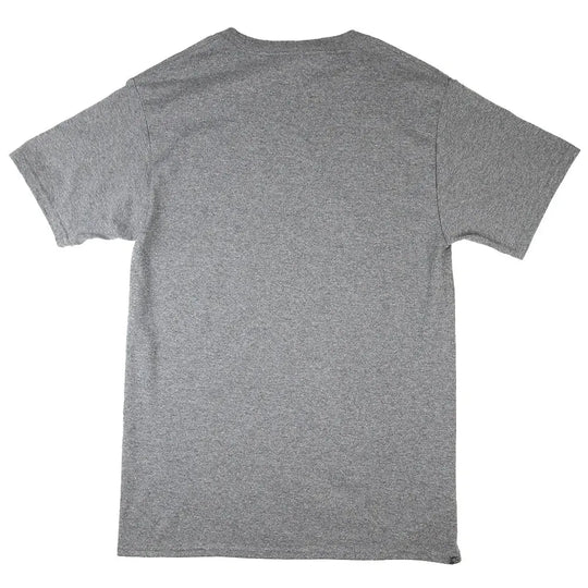 Gray t-shirt back on a white background
