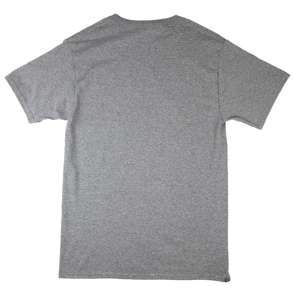 Gray t-shirt back on a white background