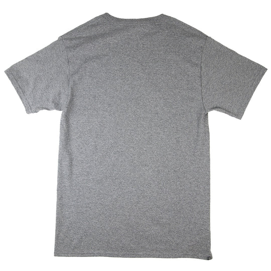Gray t-shirt back on a white background
