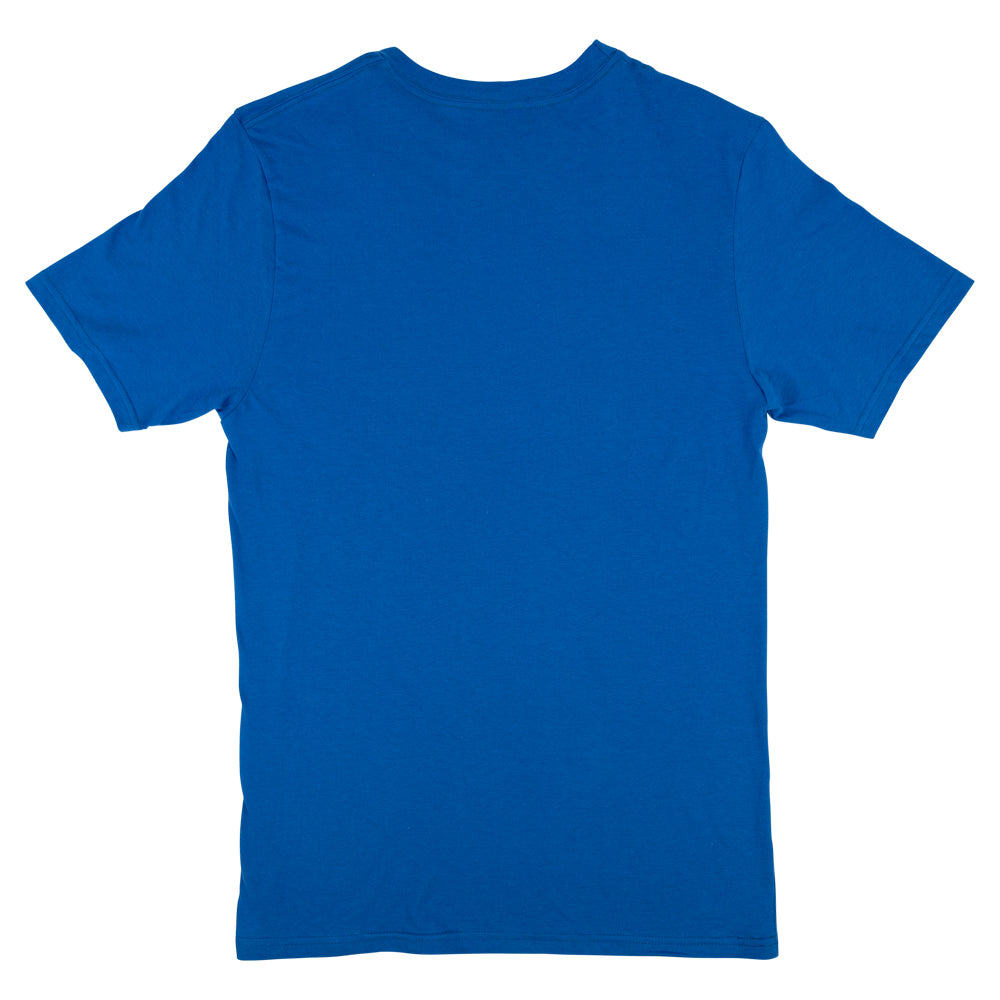 Blue t-shirt on a white background