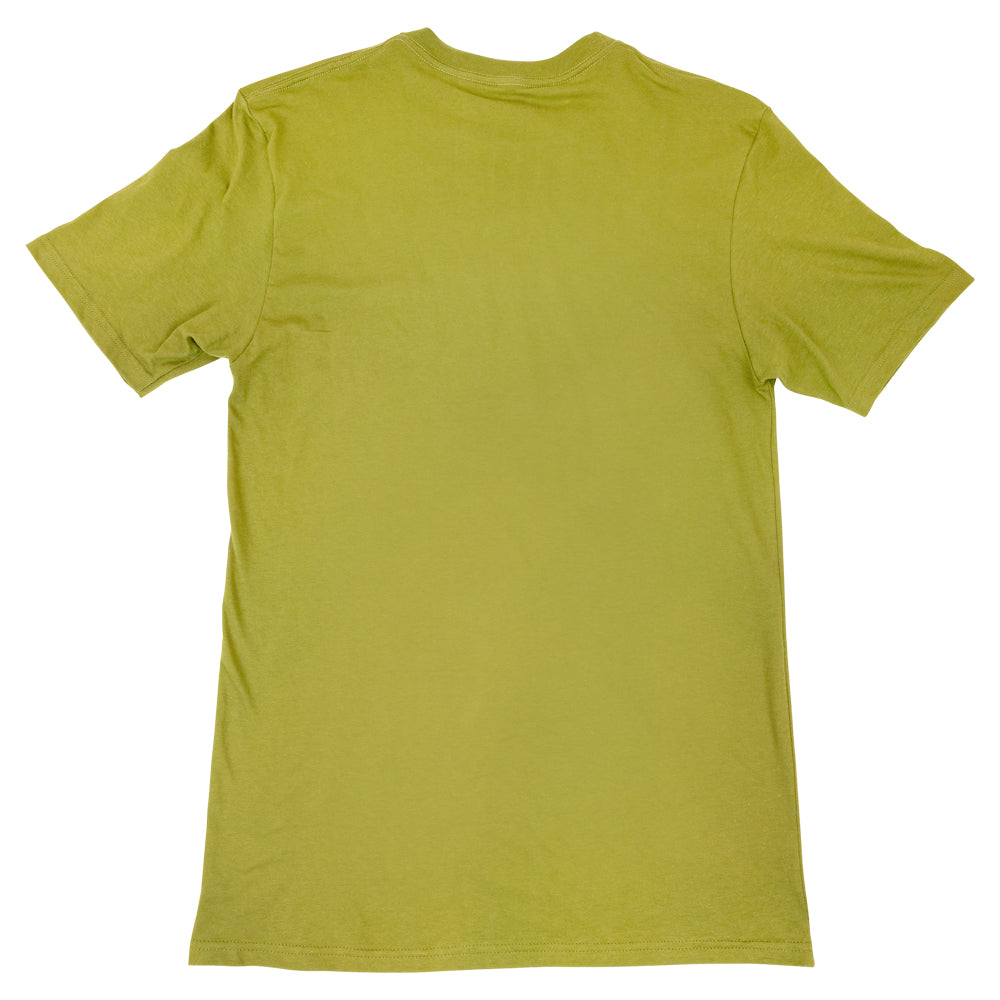 Green t-shirt on a white background