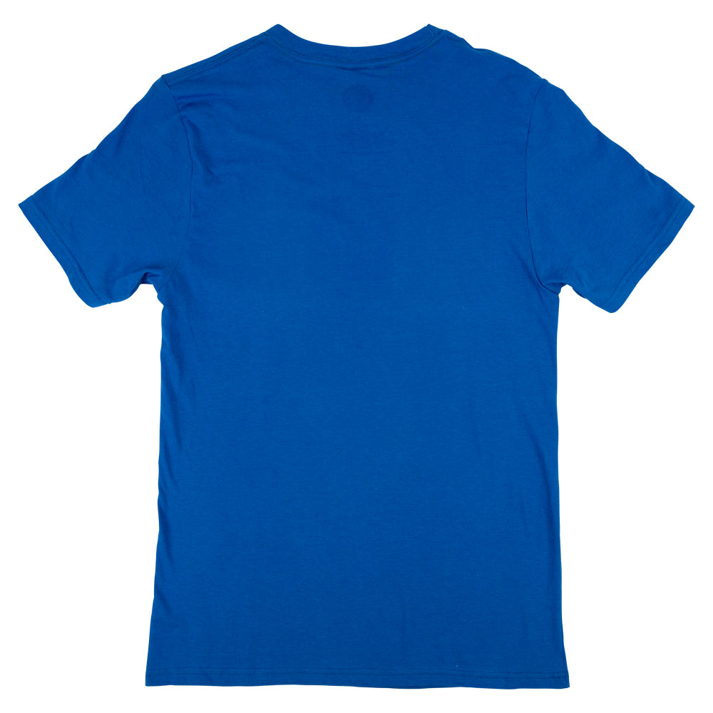 Blue t-shirt on a white background