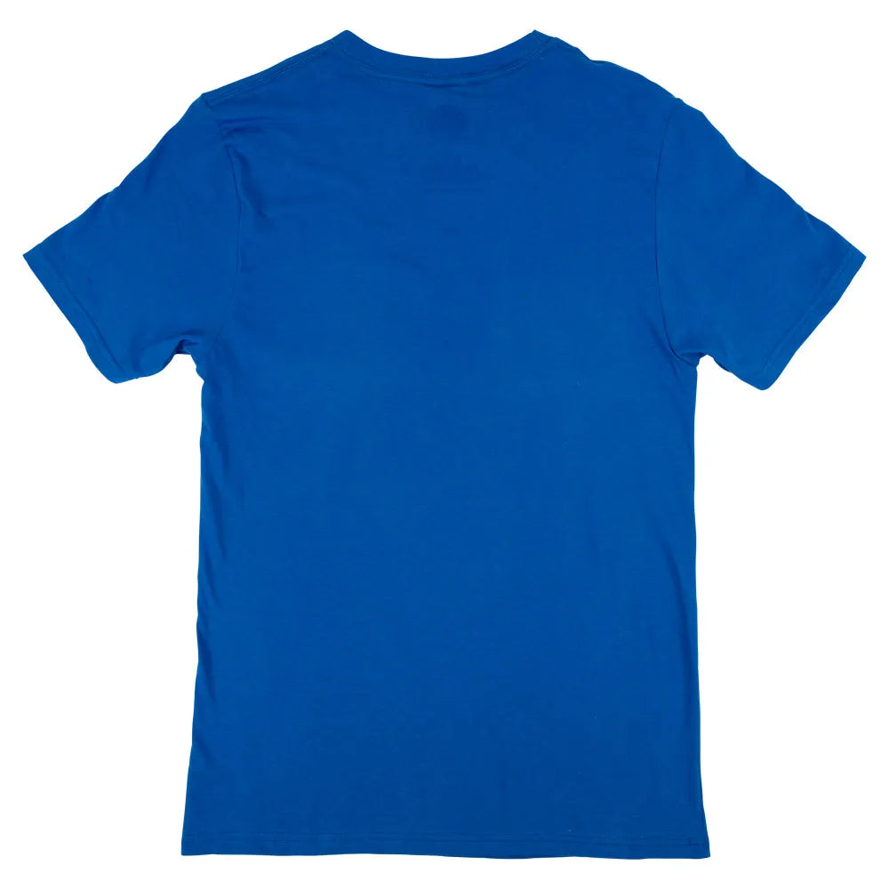 Blue t-shirt on a white background