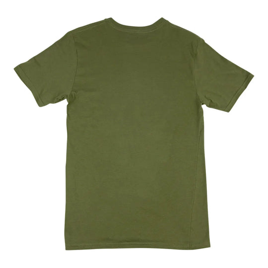 Green t-shirt on a white background