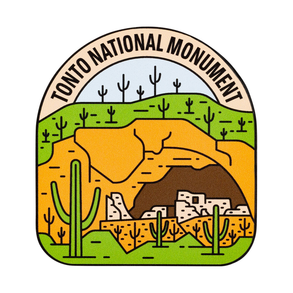 A stylized illustrated sticker reading &