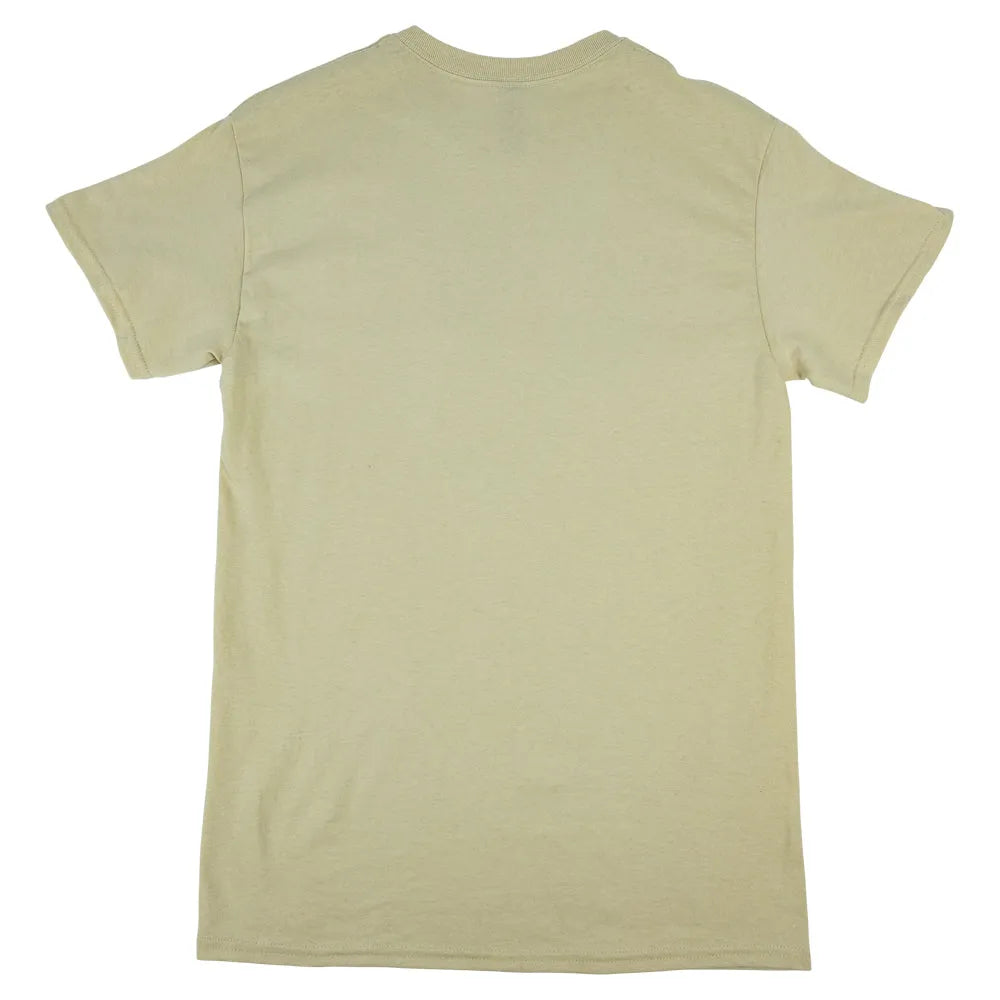 Beige t-shirt on a white background