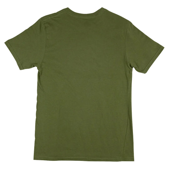 Green t-shirt on a white background