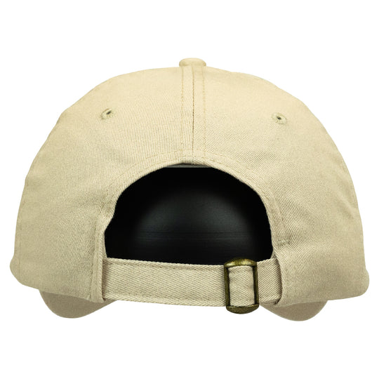 Beige baseball cap on a white background