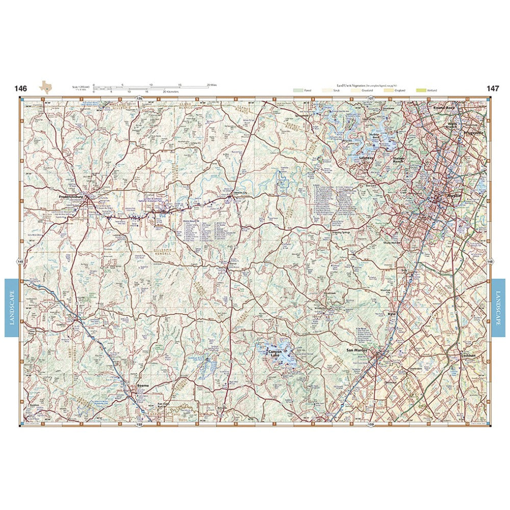 A detailed topographic map showing roads, railways, and geographical features, presented on a white background.