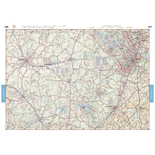 A detailed topographic map showing roads, railways, and geographical features, presented on a white background.