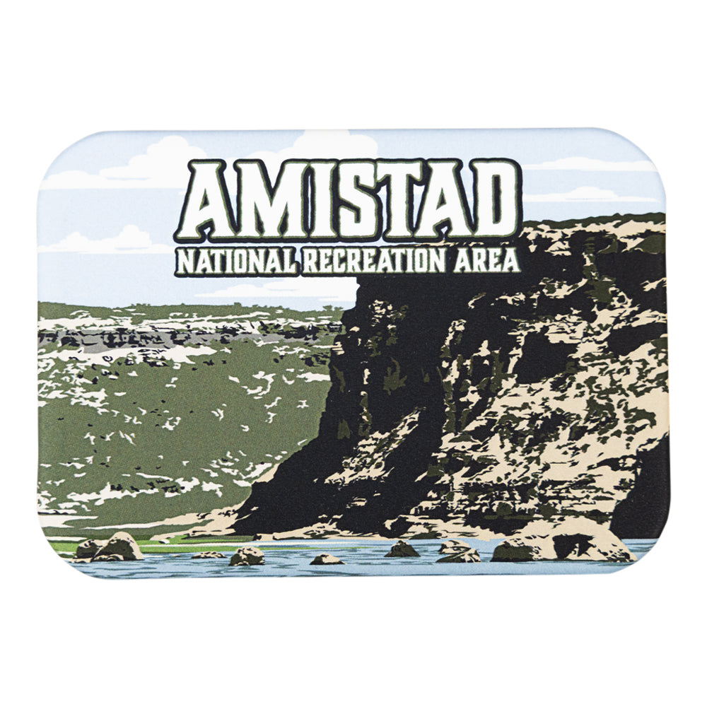 Made in the USA Amistad National Recreation Area Magnet - Lake Beach on a white background