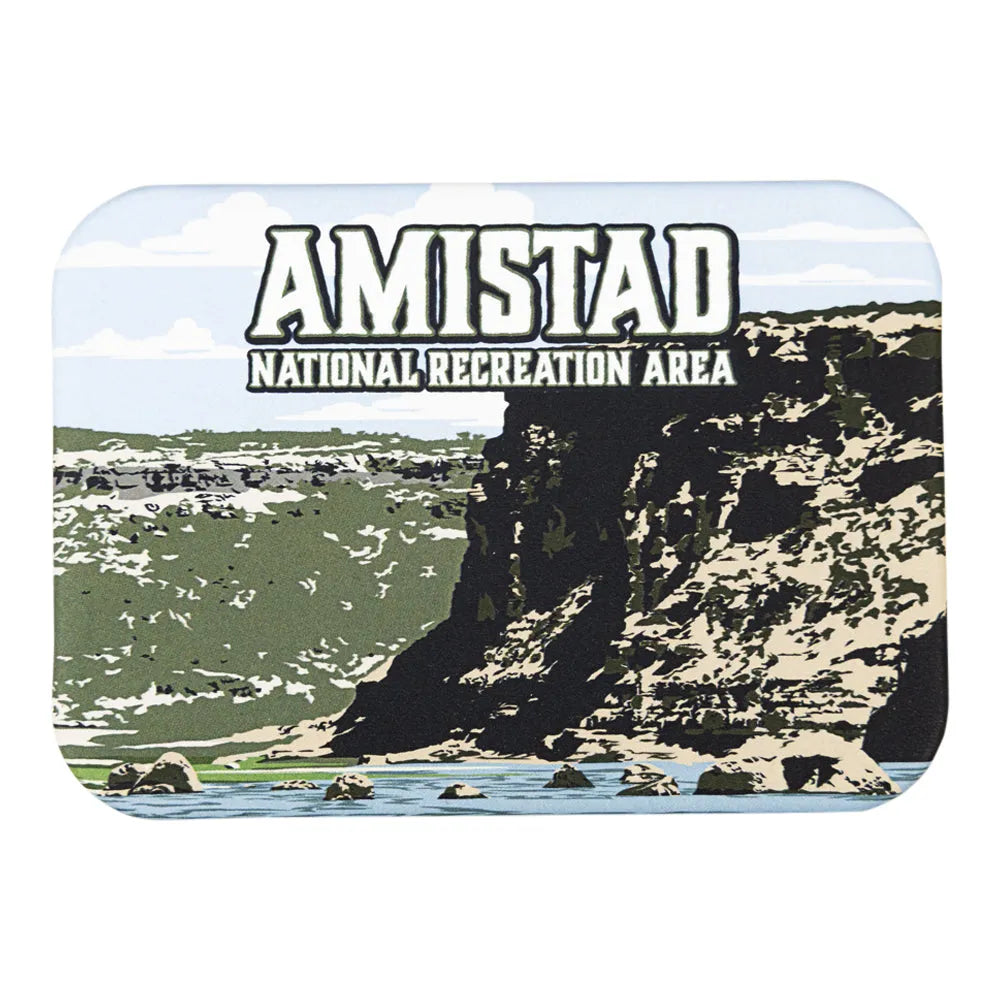 Made in the USA Amistad National Recreation Area Magnet - Lake Beach on a white background