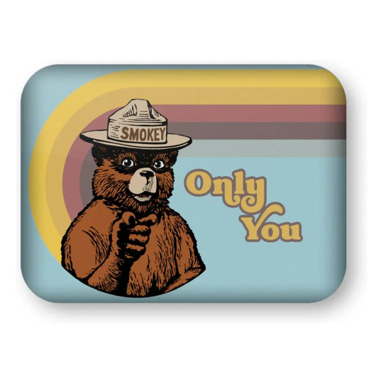 Smokey Bear Magnet - Only Your Retro version on a white background