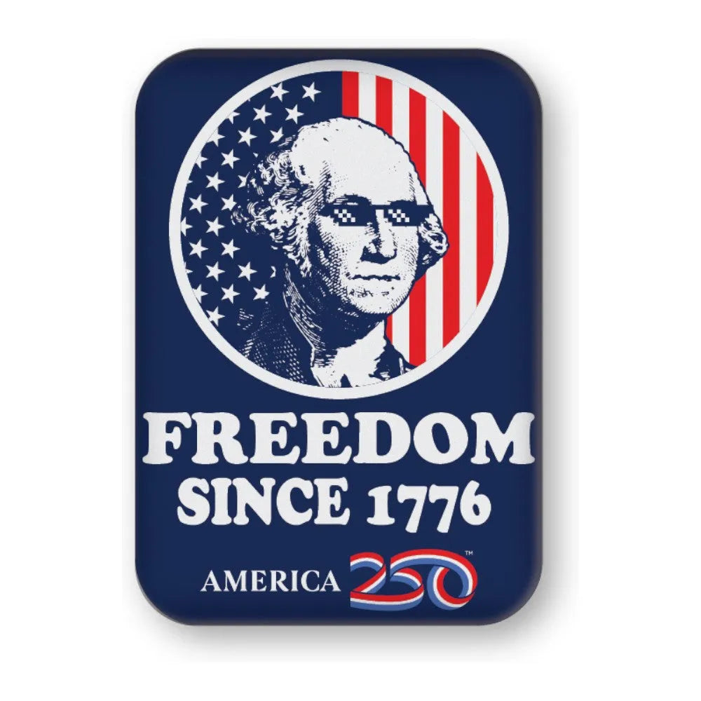 America 250 Magnet - Cool George Washington design on a white backgrond