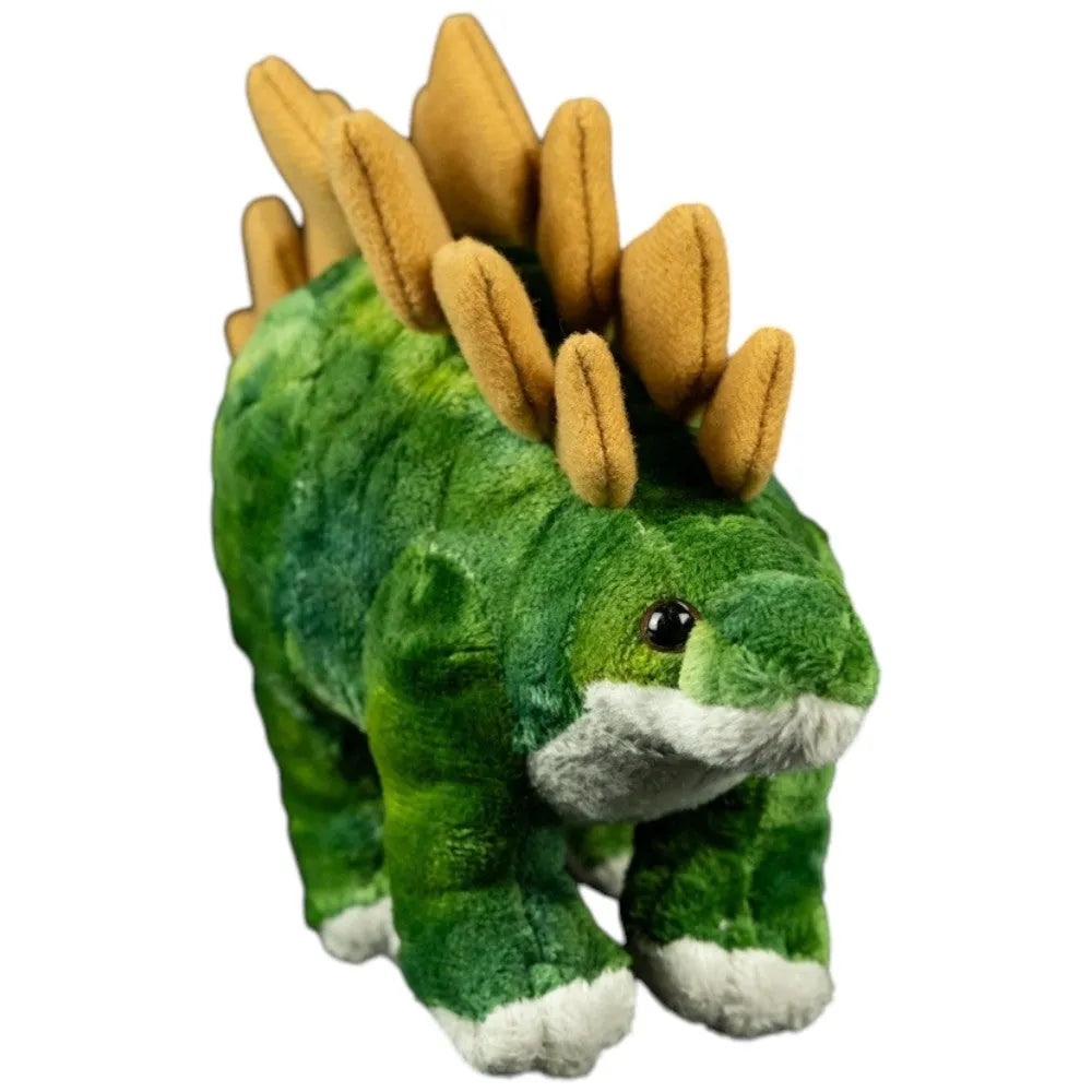 Plush toy Stegosaurus on a white background