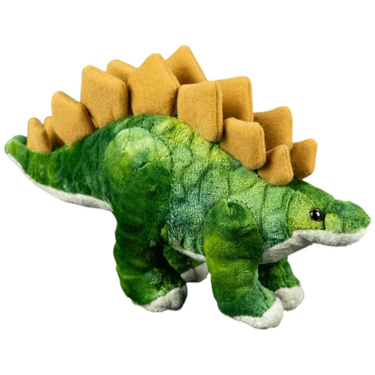 Plush toy Stegosaurus on a white background