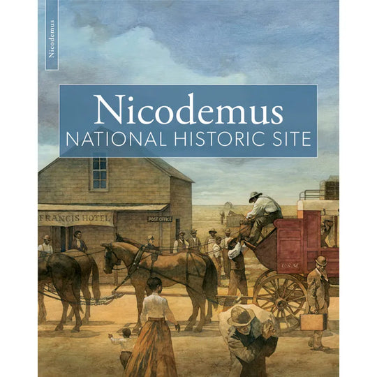 Book cover of Nicodemus National Historic Site 2nd Edition with historical illustration and building.