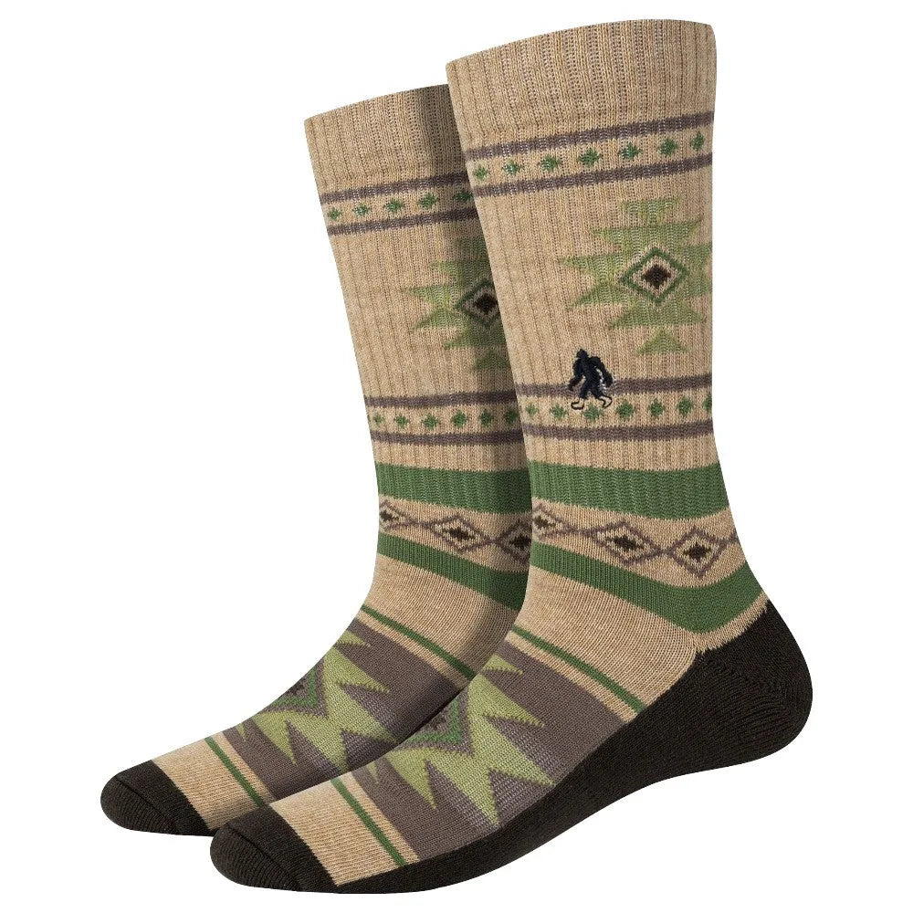 Pair of Desert Pattern Knit Socks on a white background