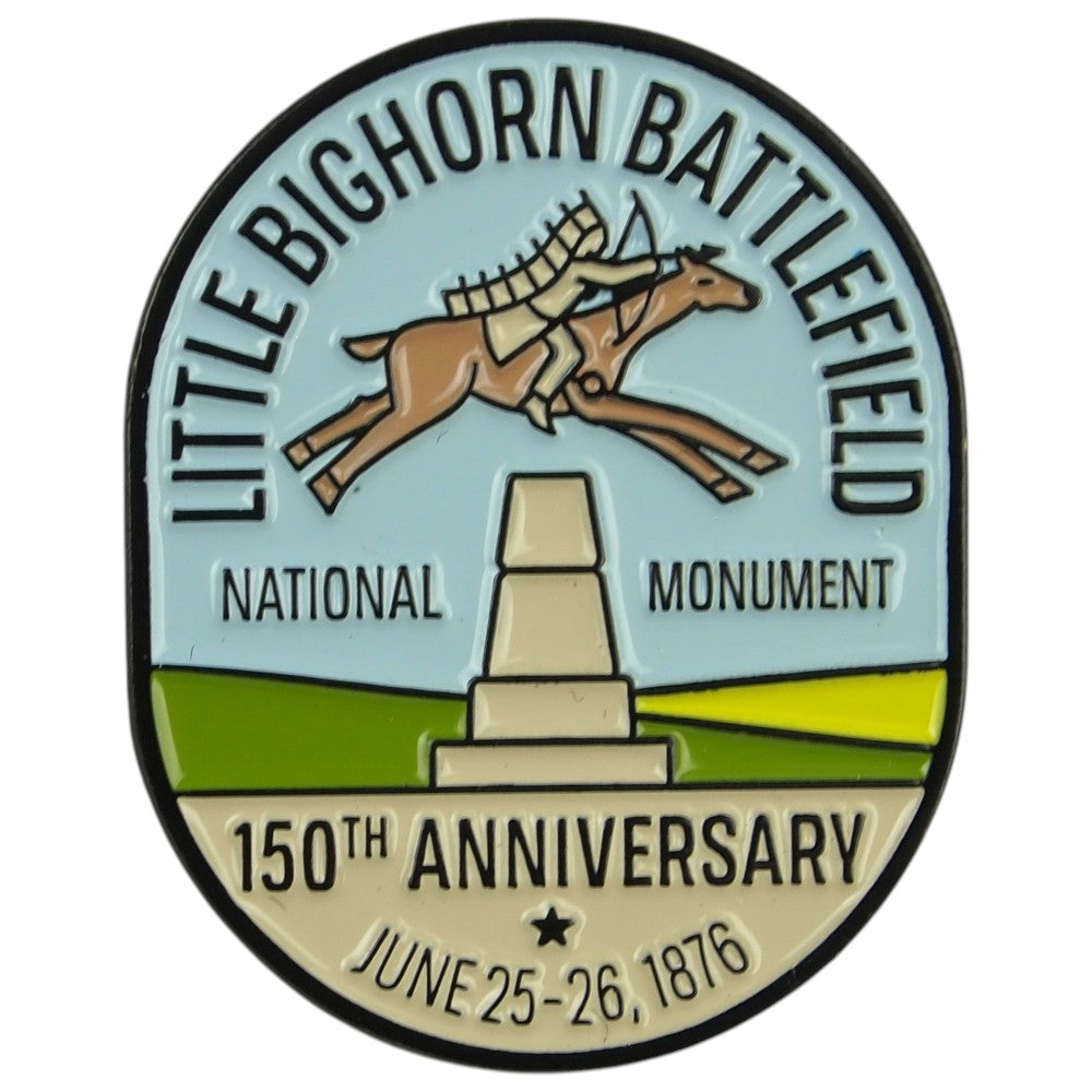Badge pin commemorating the Little Bighorn Battlefield National Monument&