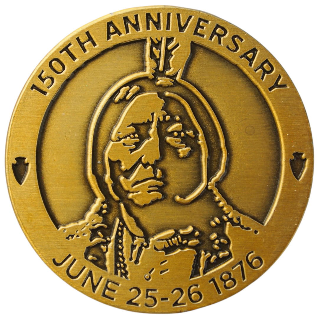 Bronze coin with Native American portrait and &