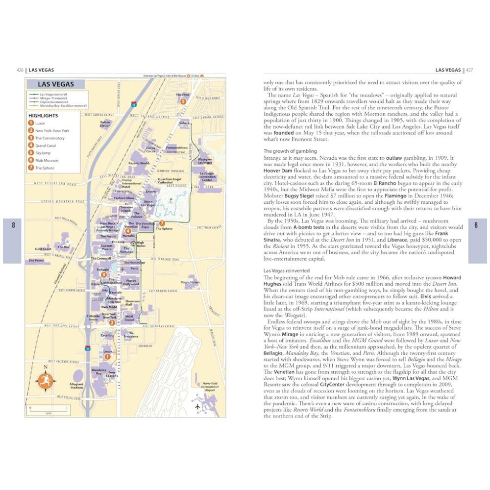 Map of Las Vegas with text on a white background