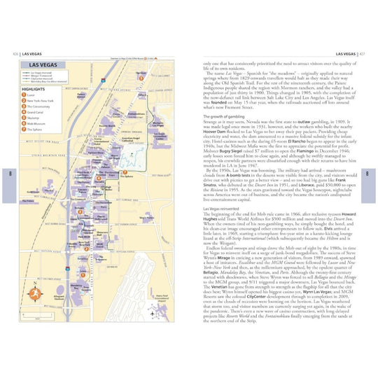 Map of Las Vegas with text on a white background