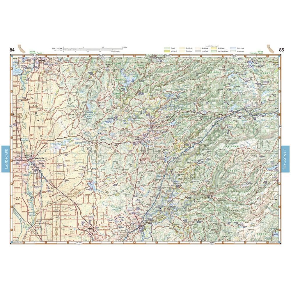 A detailed topographic map showing roads, railways, and geographical features, presented on a white background.