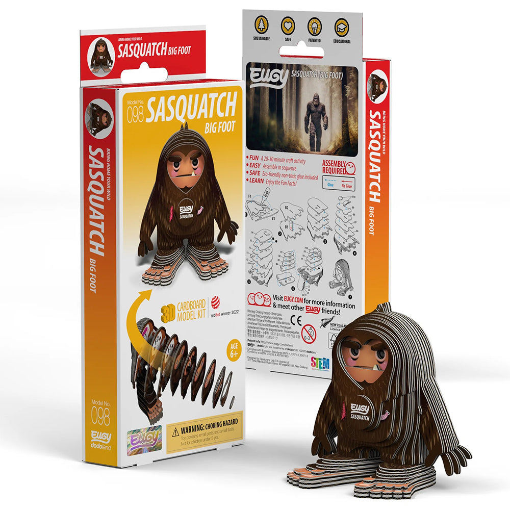 3D puzzle featuring a Sasquatch Big Foot figure with packaging on a white background
