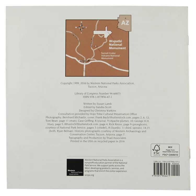 Wupatki National Monument Book Back Cover