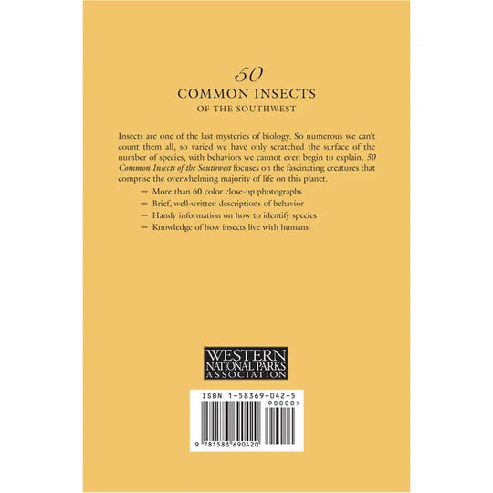 50 Common Insects of the Southwest Back Cover