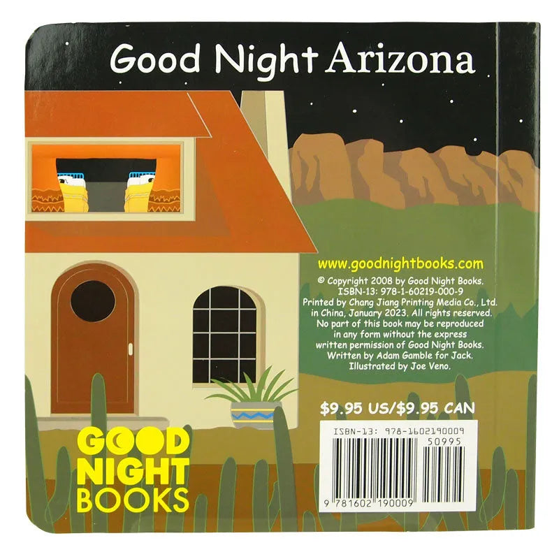 Back cover of Good Night Arizona by Adam Gamble and Joe Veno