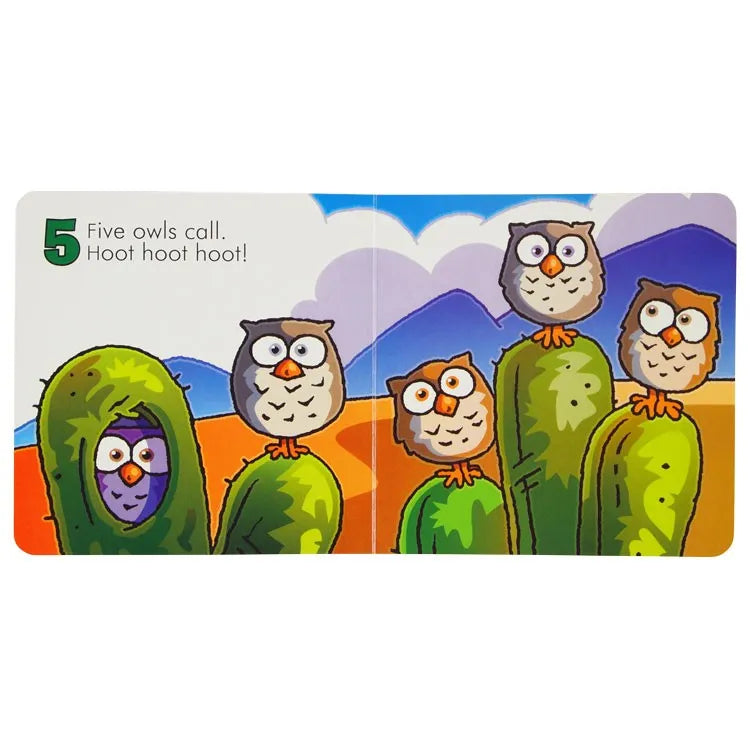 You Can Count in the Desert interior pages featuring owls