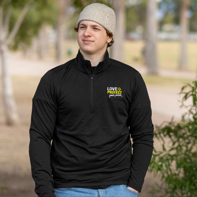 Love + Protect Your Parks® 1/4 Zip Men's Performance Fleece