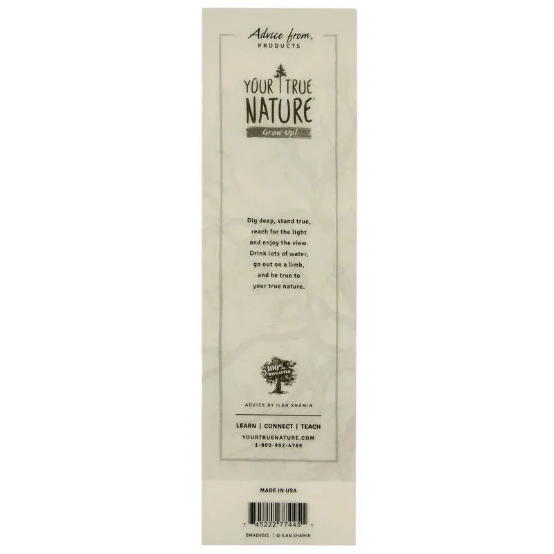 Advice from a Hummingbird Bookmark Back