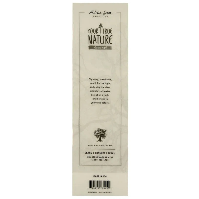 Advice from a Mountain Lion Bookmark Back