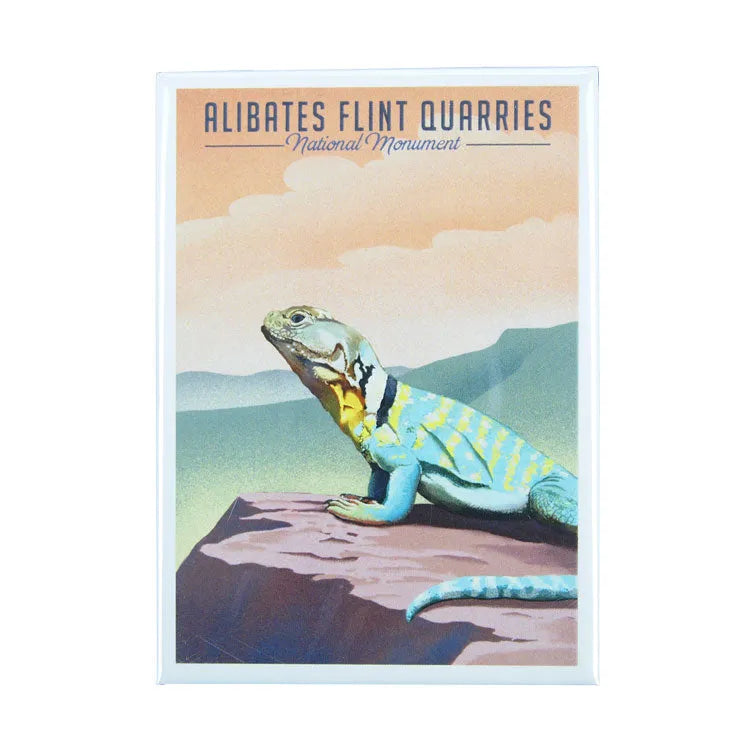 Alibates Flint Quarries National Monument Magnet - Collared Lizard