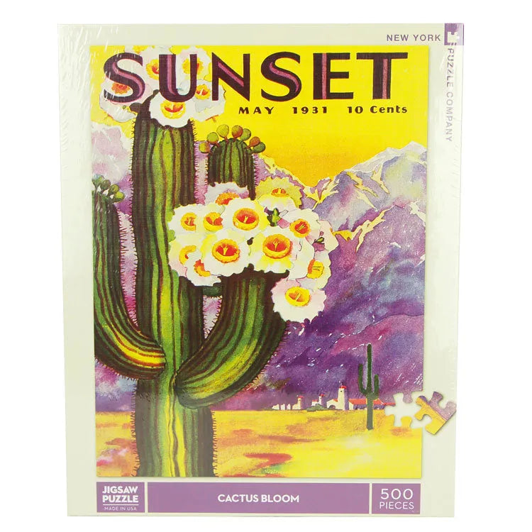 Cactus Bloom Sunset Magazine Puzzle box front