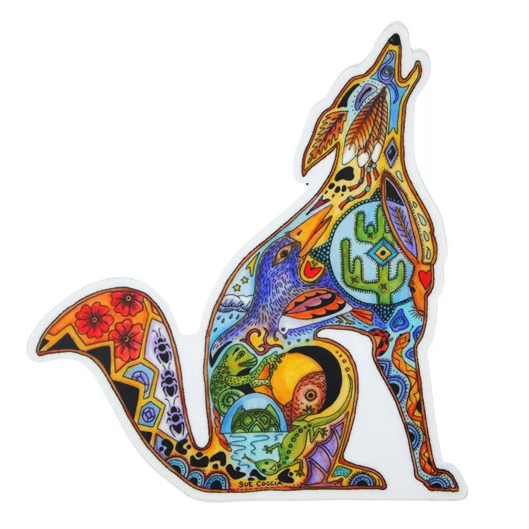 Earth Art Coyote Sticker
