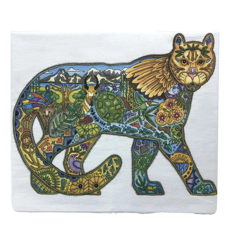 Earth Art Mountain Lion Kitchen Towel
