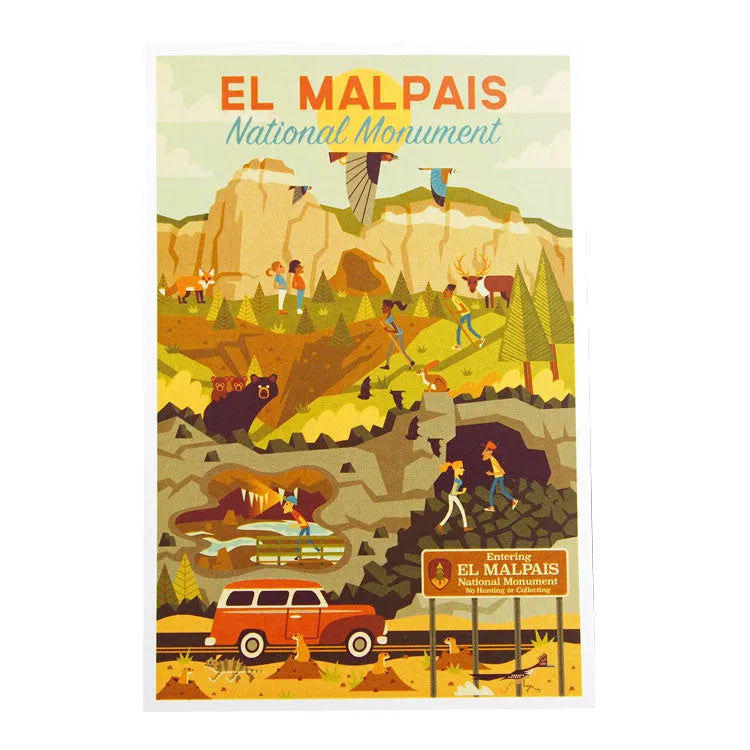 El Malpais National Monument Postcard - Geometric Day