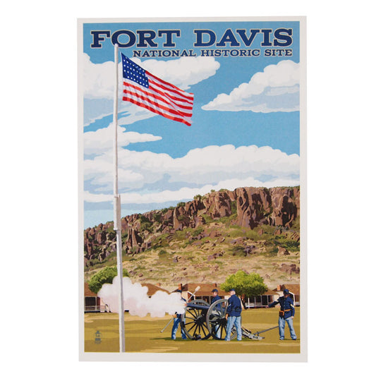 Fort Davis National Hist. Site Postcard - Illustration