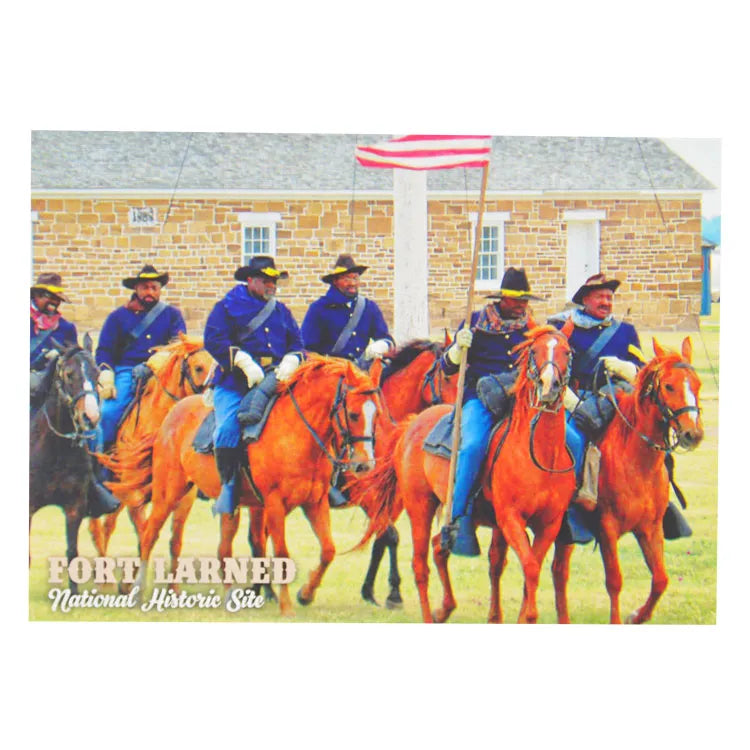 Fort Larned National Hist. Site Postcard - Buffalo Soldiers