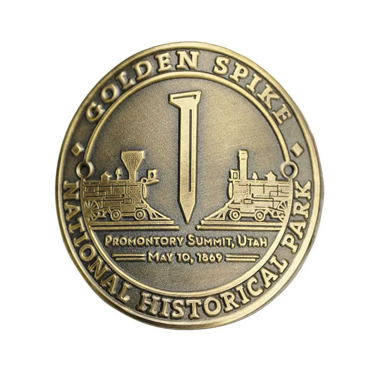 Golden Spike National Hist. Park Hiking Stick Medallion - Round Logo