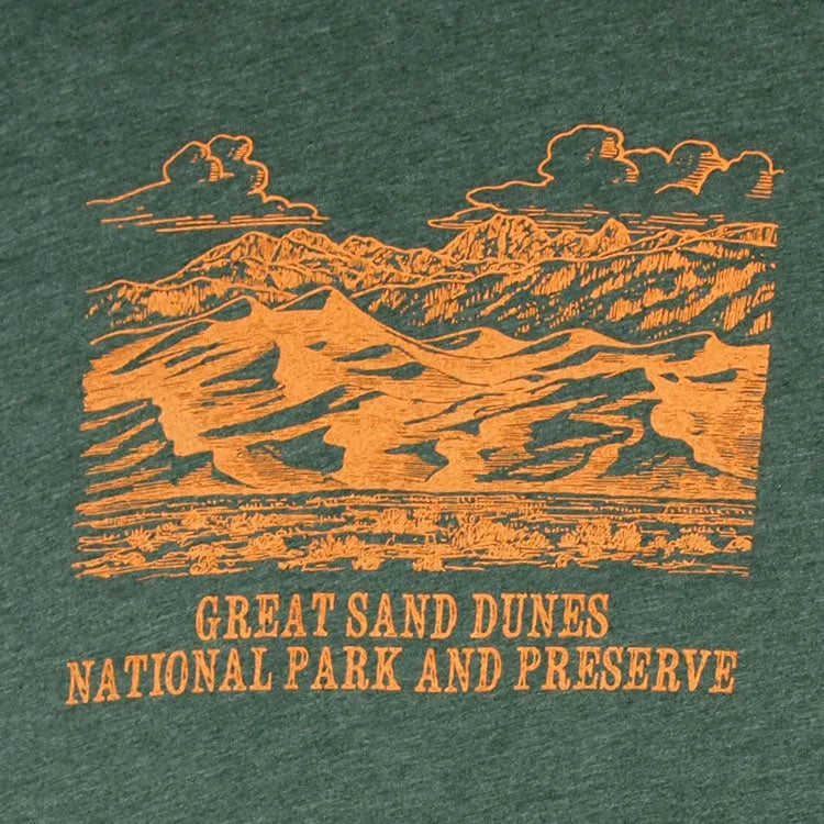 Great Sand Dunes National Park T-Shirt - Backcountry detail of graphic